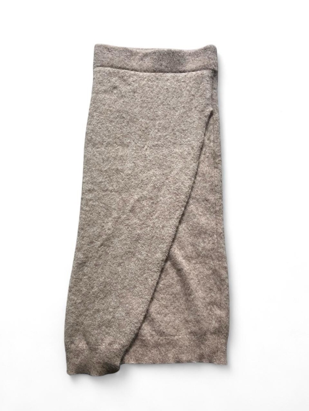 Zara Wrap-Front Knit Midi Skirt